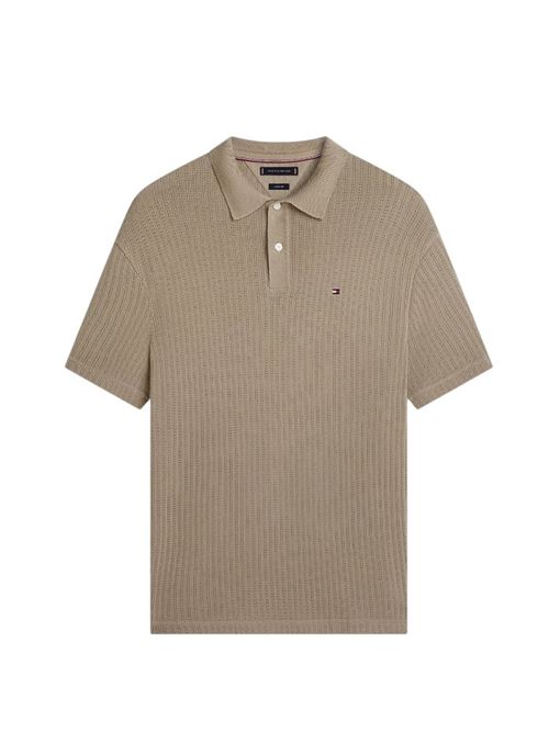 Polo relaxed fit in maglia traforata Tommy Hilfiger | MW0MW42770M03.M03